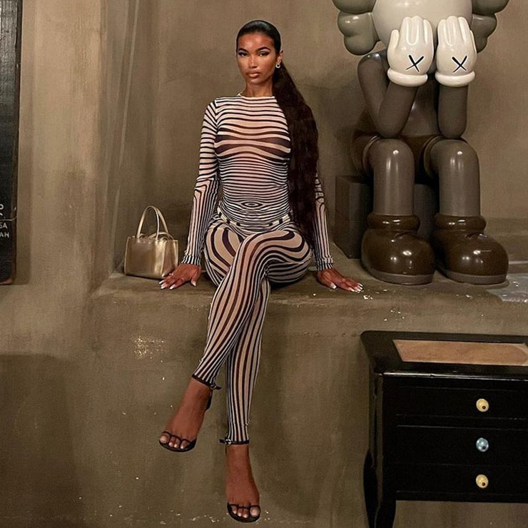 Yelsha Striped Two Piece Set