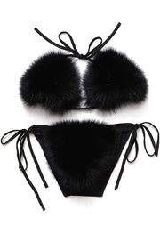 Eliza Stub Faux Fur Swim Suits