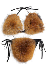 Eliza Stub Faux Fur Swim Suits