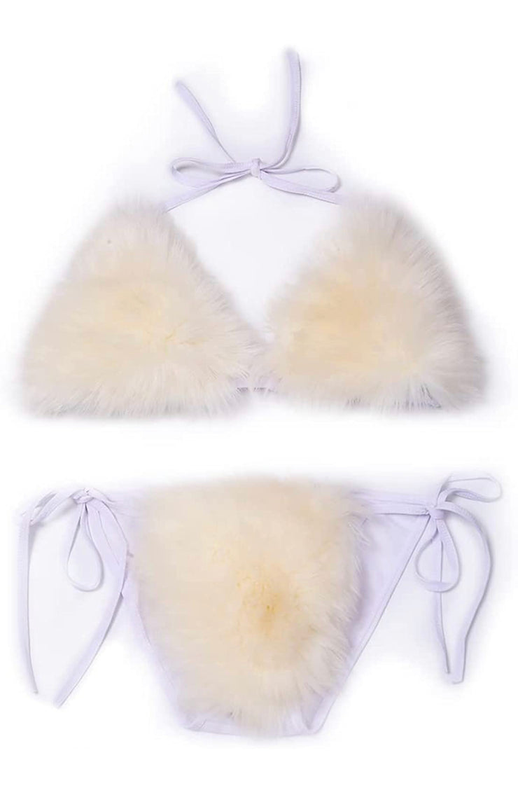 Eliza Stub Faux Fur Swim Suits