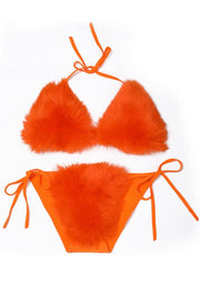 Eliza Stub Faux Fur Swim Suits