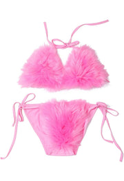 Eliza Stub Faux Fur Swim Suits