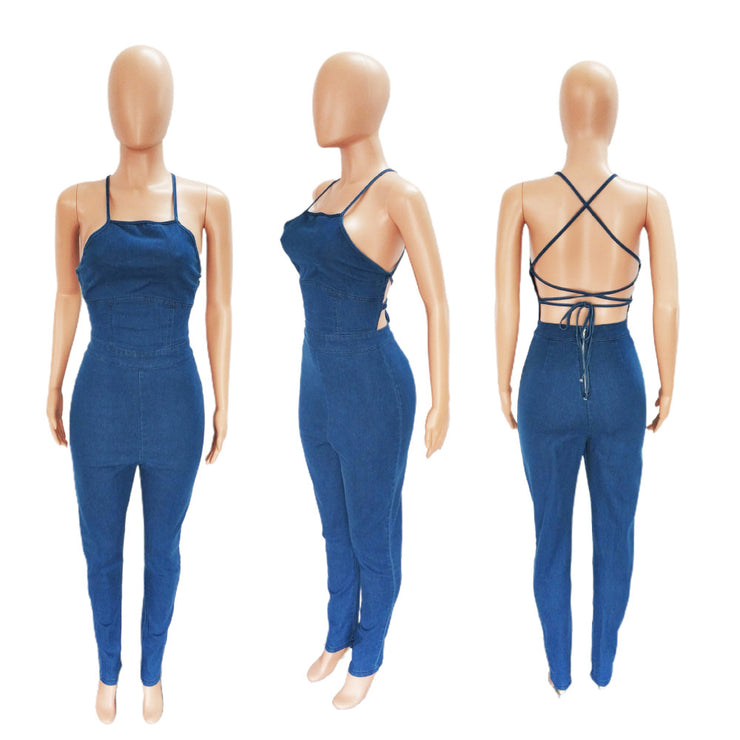 Chi Bailey Denim Jumpsuit