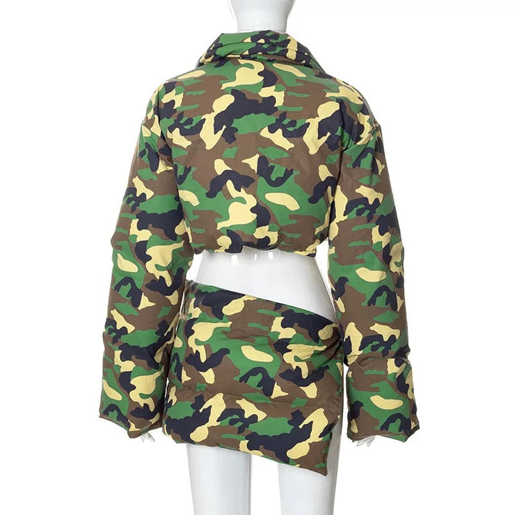 Codgell Camouflage Skirt Set