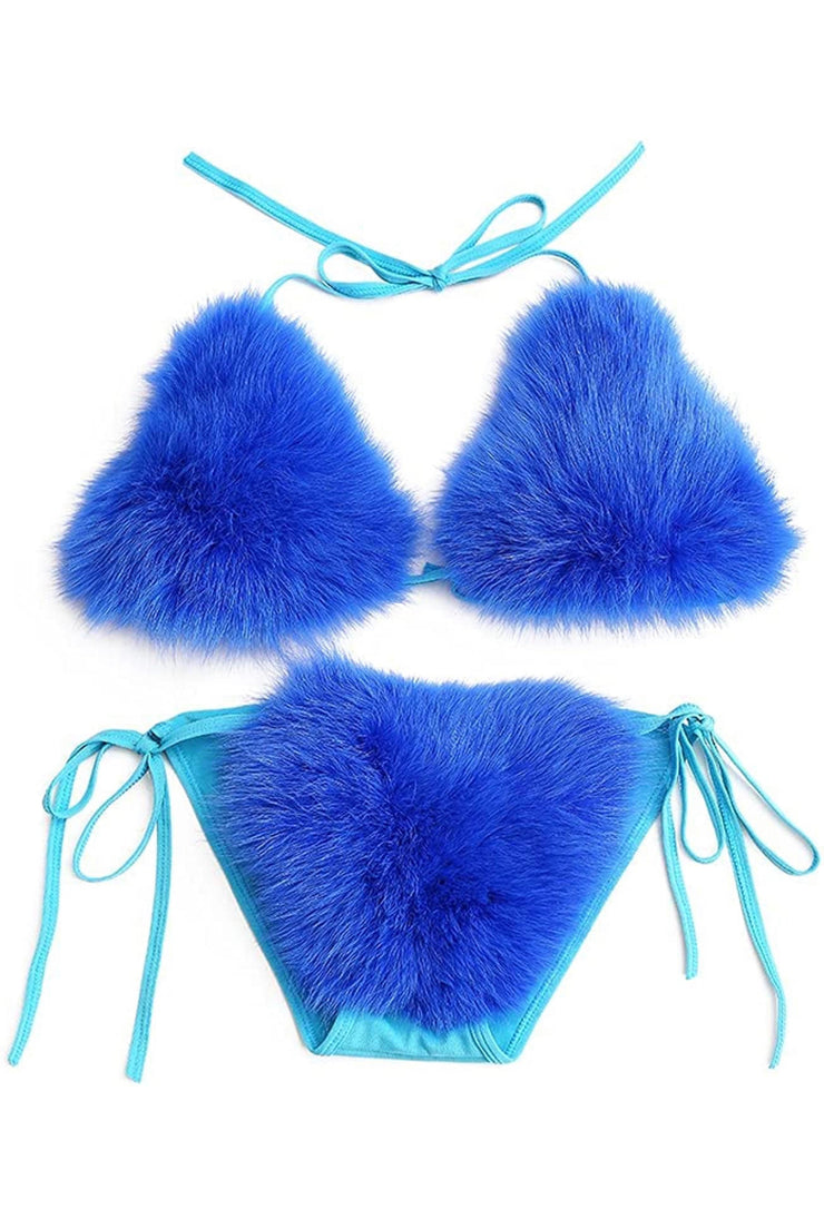 Eliza Stub Faux Fur Swim Suits