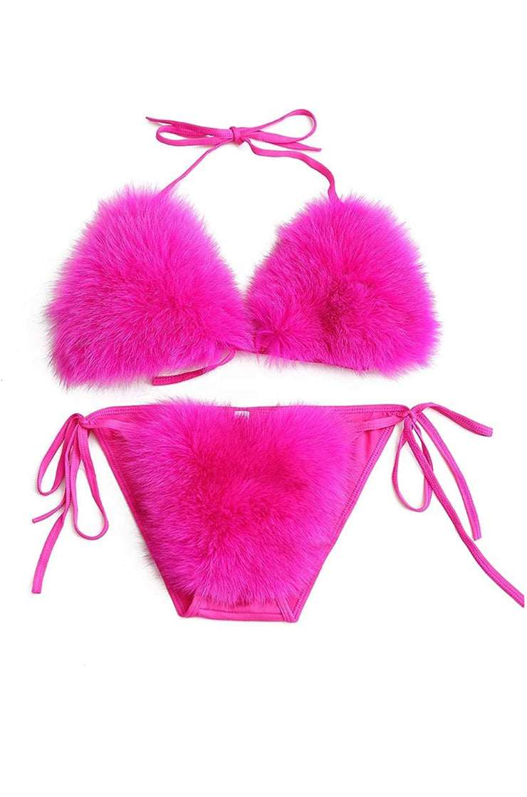 Eliza Stub Faux Fur Swim Suits