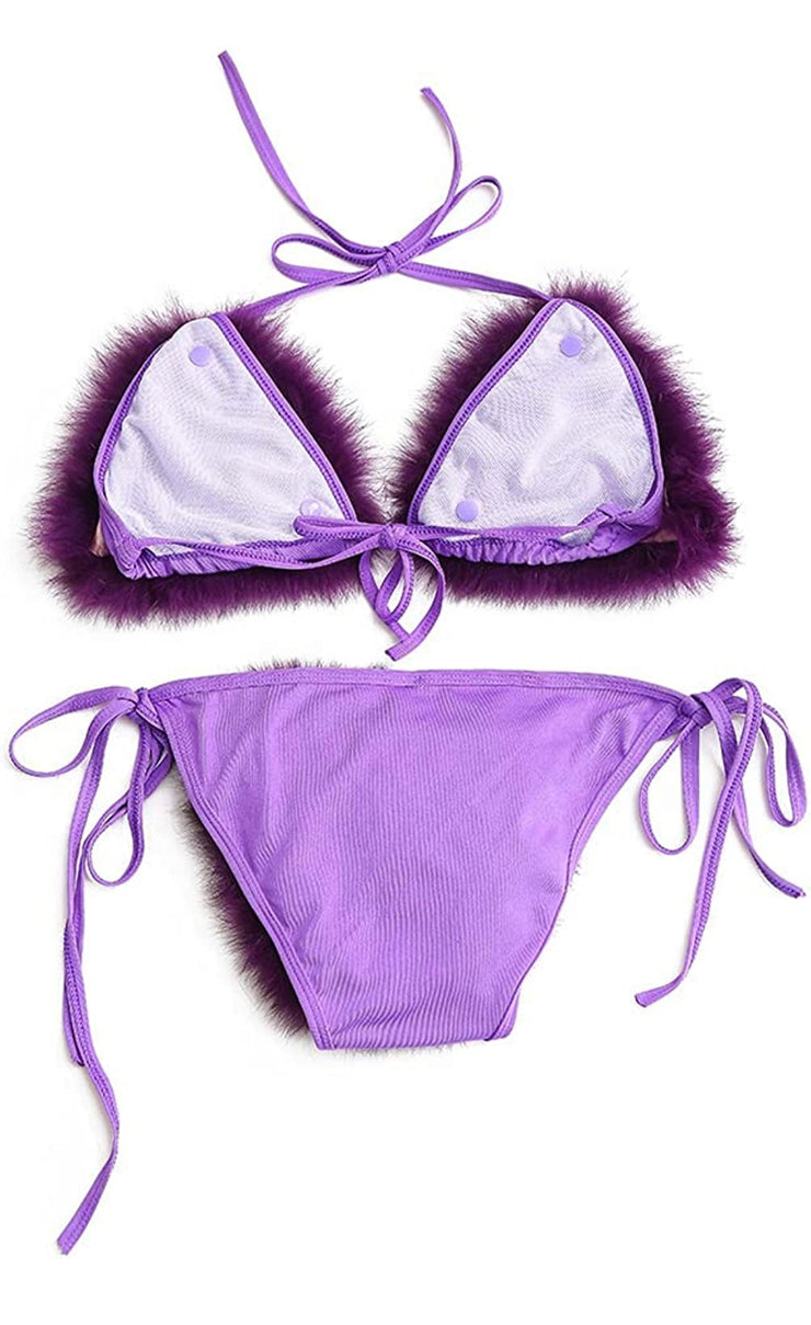 Eliza Stub Faux Fur Swim Suits