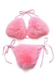 Eliza Stub Faux Fur Swim Suits