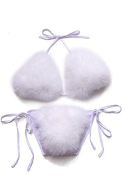 Eliza Stub Faux Fur Swim Suits